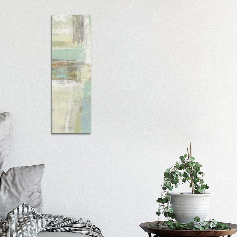 iCanvas "Shades Of Celedon II" by Silvia Vassileva Canvas Print - 36x12x1.5