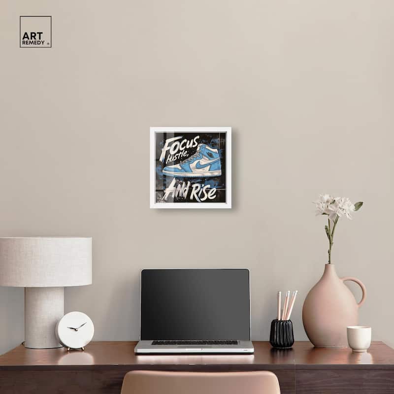Hustle and Rise Sneaker Shadowbox by Art Remedy