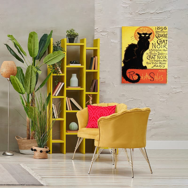 Stupell Vintage Halloween Black Cat Canvas Wall Art Design By Marcus Jules