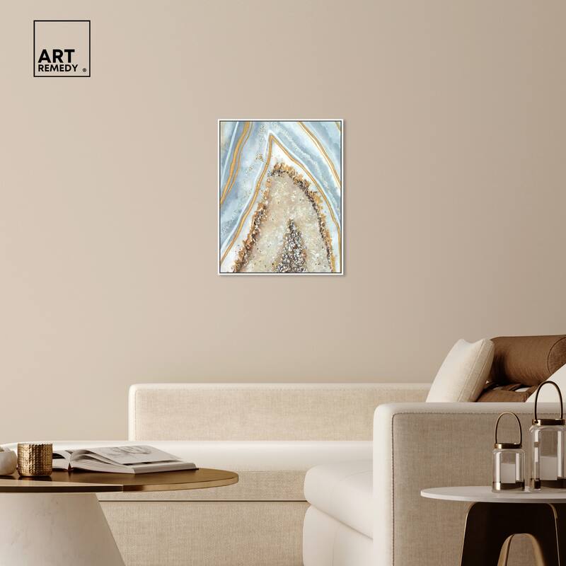 Art Remedy Clarity Art Framed Mineral, Agate & Geode 1 Piece Canvas Wall Art