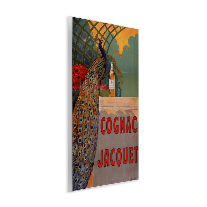 Stupell Vintage Cognac & Peacock Wall Plaque Art Design By Marcus Jules