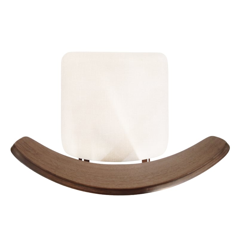 V-Back Dining Chair Set of 2, Upholstered Kitchen Side Chairs with Wood Frame