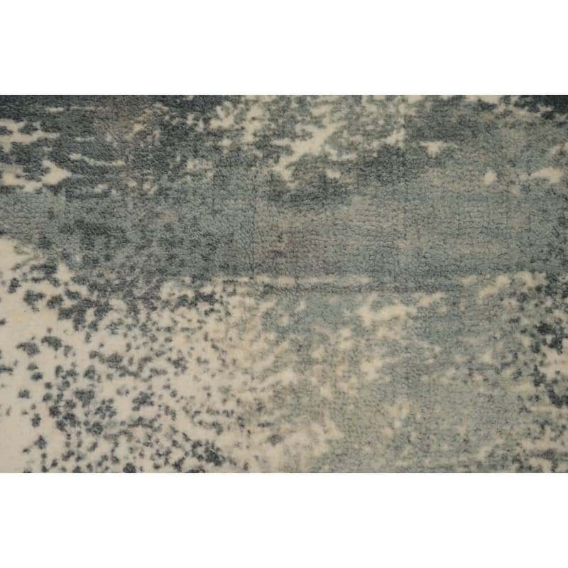 Hand Knotted Oriental Viscose Silk Carpet Modern Abstract Beige & Ivories Abstract Area Rug - 7' 2'' X 5' 4''
