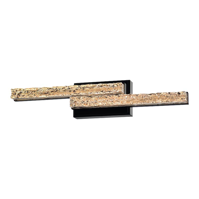 Stagger Integrated LED Black Vanity Light