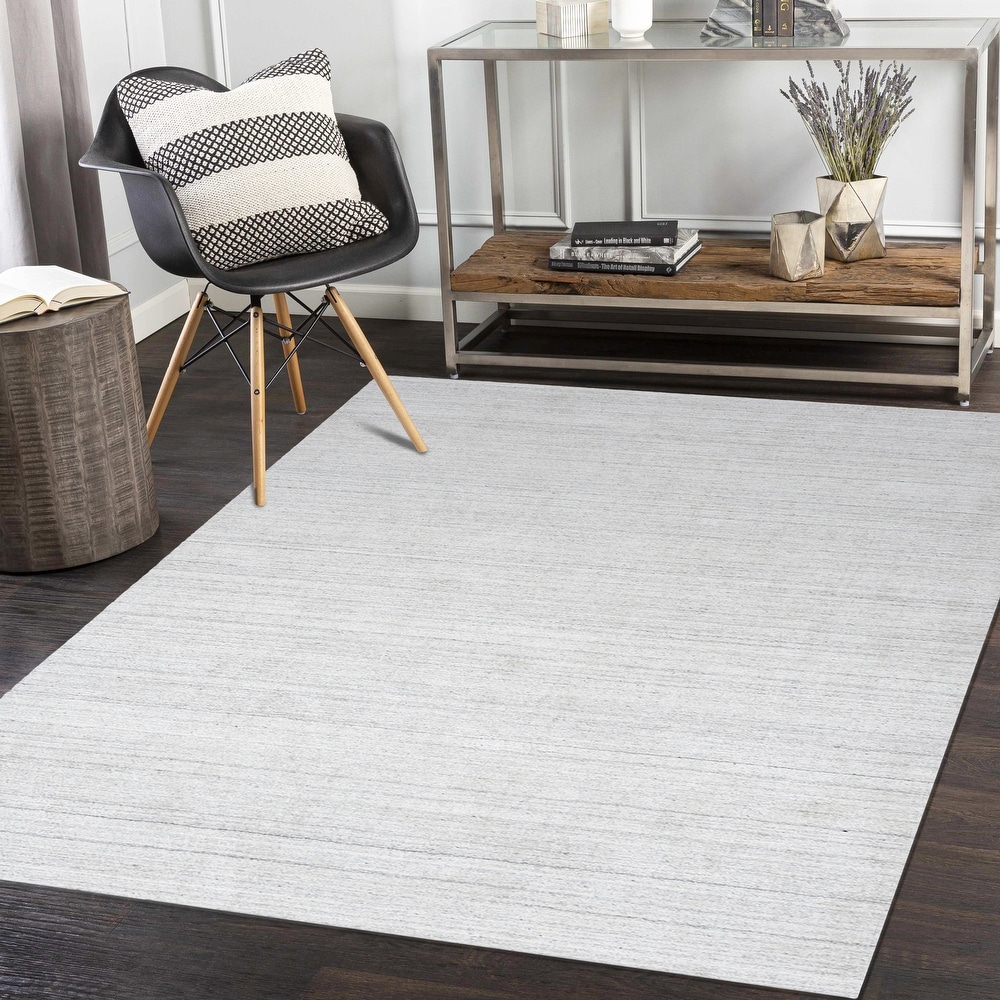 Brighton Wool/Viscose Hand Knotted Industrial Rug – English Elm