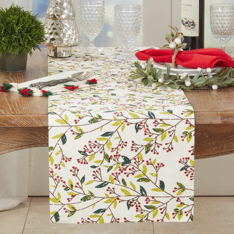 Red Berry Delight Table Runner - 14"x72"