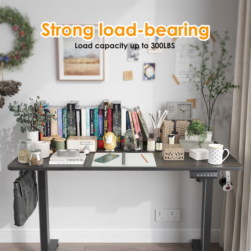 Electric Standing Adjustable Height Sit Stand Home Office Desk w/ Splice Board