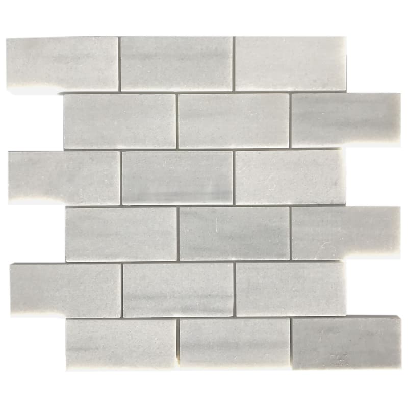 Alaska Crystal Marble 2" x 4" Honed Mosaic Tile - Sample - White