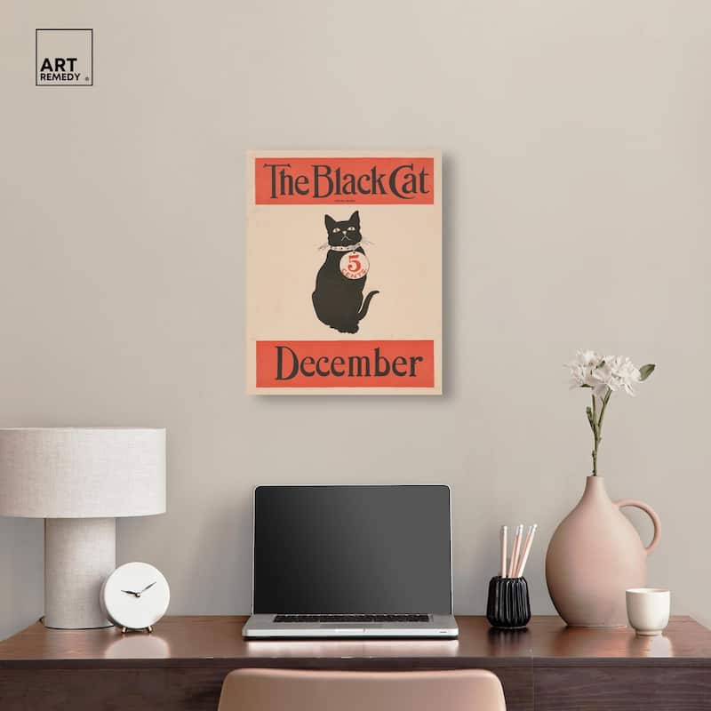 The Black Cat December 1890 Canvas by Art Remedy, Gallery Wrapped