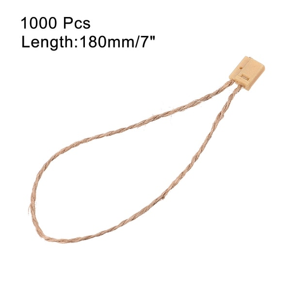 7.8 Inch Hemp Twine String With Snap Lock Ties - 1000 Pcs Natural Jute Fasteners For Hang Tags