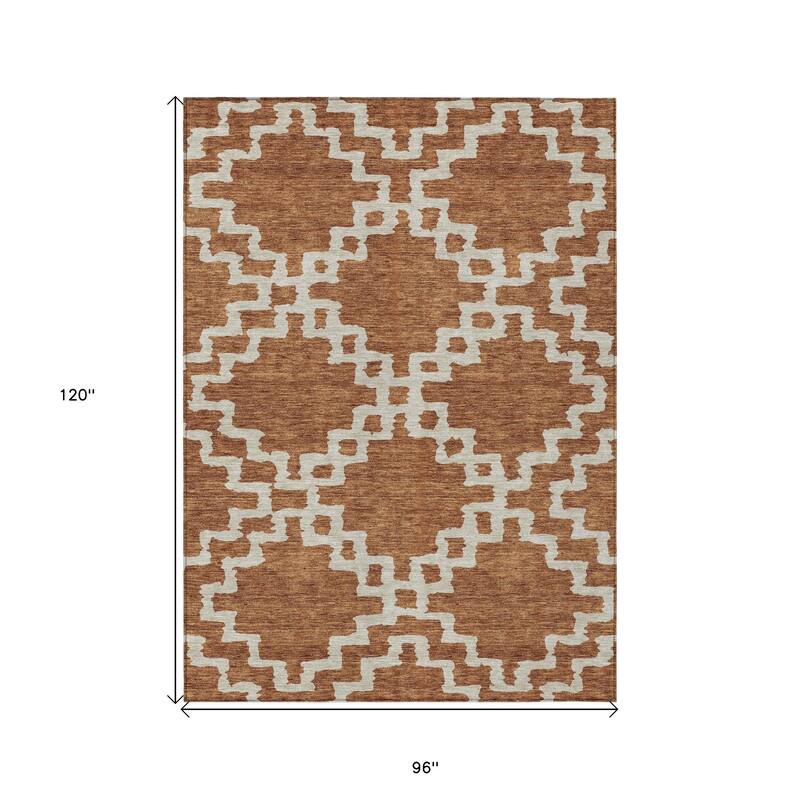 HomeRoots Geometric Transitional Rectangle Outdoor Rug