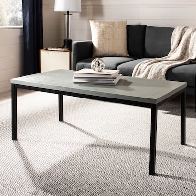 SAFAVIEH Dennis Ash Grey Coffee Table - 46.7" x 22.6" x 18.3"