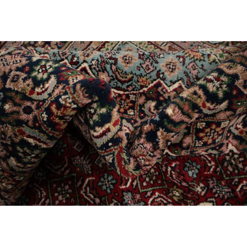 Hand Knotted Oriental 100% Wool Carpet Traditional Medallion Red Bidjar Area Rug - 11' 5'' X 8' 4''