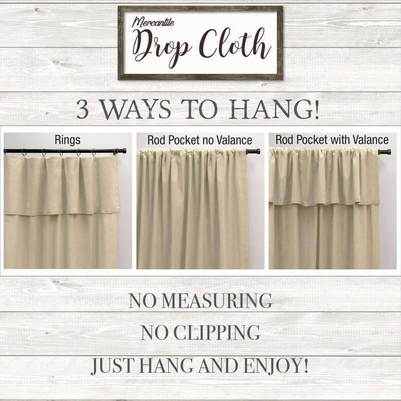 Mercantile Drop Cloth Curtain Panel
