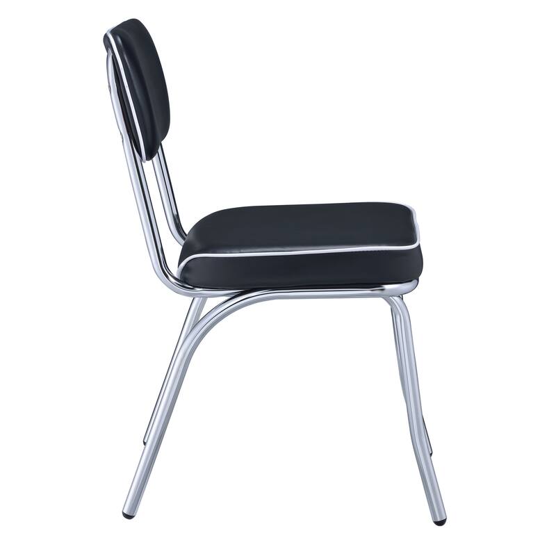 Farwest Chrome Retro Dining Chairs (Set of 2)