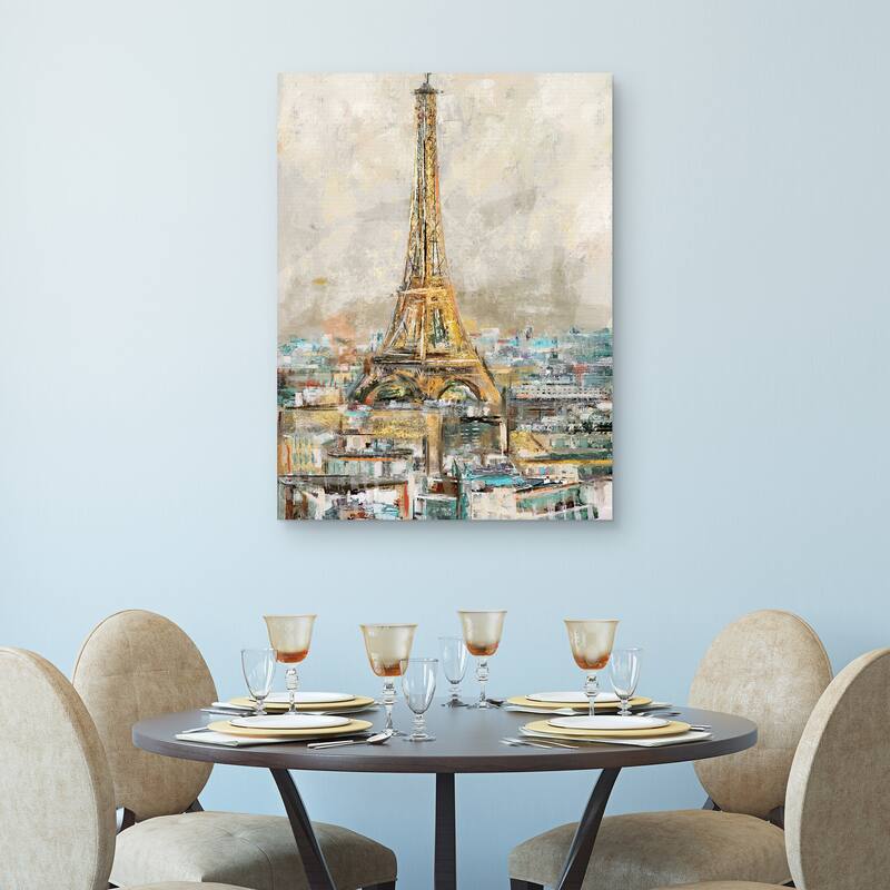 When in Paris by Studio Arts Canvas Art Print - Multi-Color