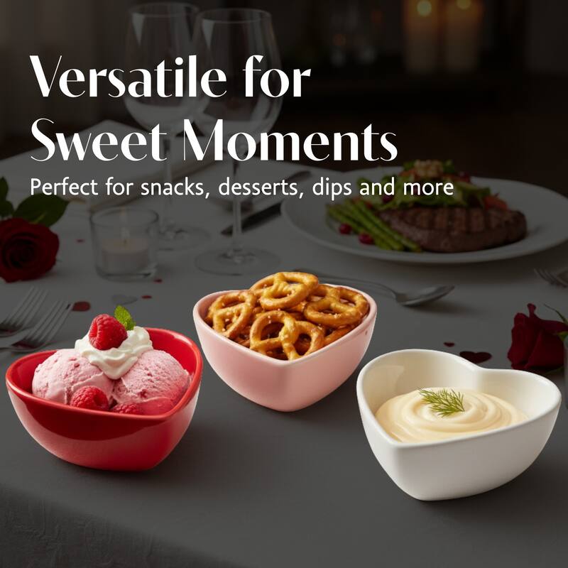 BIA Cordon Bleu Set of 3 Heart Dishes - 6 oz
