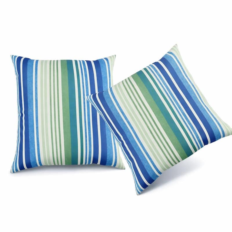 2 Pack Outdoor Throw Pillows, Waterproof & Fade-Resistant Patio Cushions -Soft & Comfortable Decorative Pillow Covers (18x18")