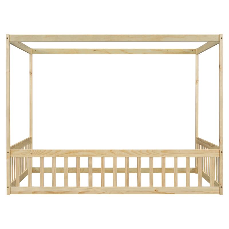Full Size Canopy Floor Bed