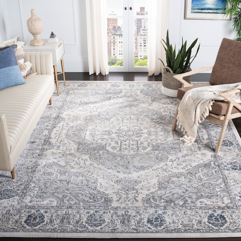 SAFAVIEH Oregon Emmy Traditional Oriental Rug - 3' x 5' - Ivory/Grey