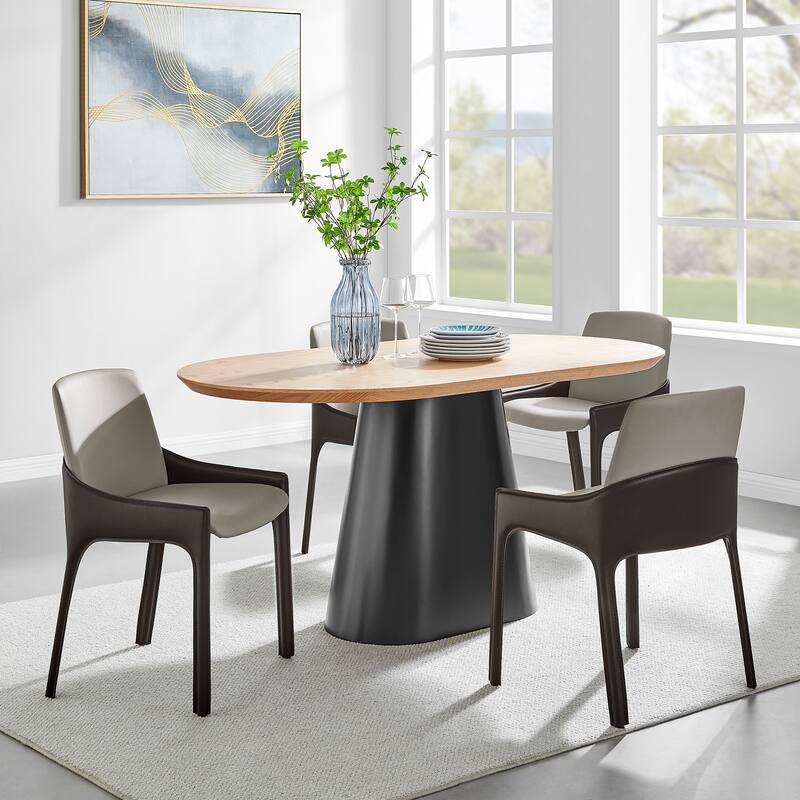 Magnus KD 63" Oval Dining Table, Light Oak