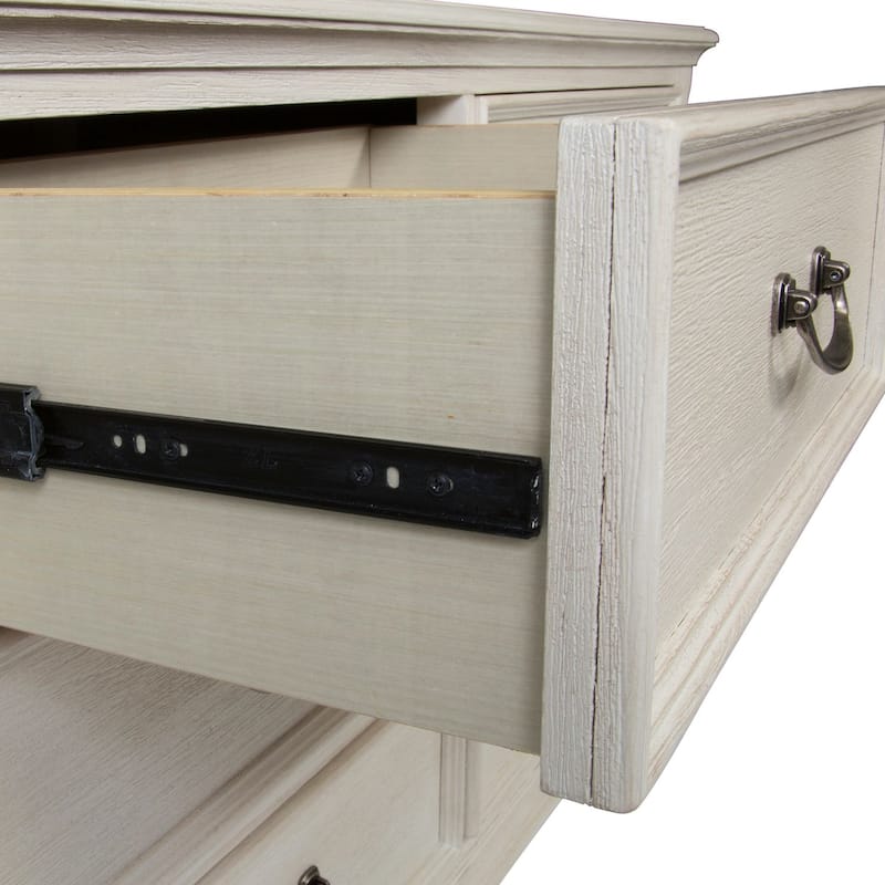 Bayside Antique White with Wire Brushing 3 Drawer Night Stand
