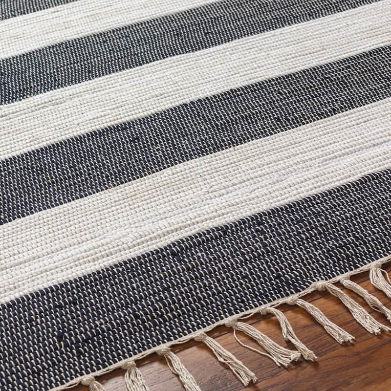 Livabliss Cotone Handmade Casual Striped Area Rug