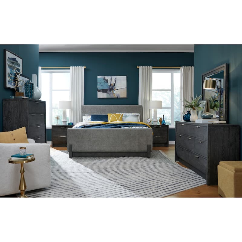 Magnussen Home Kinsley Black Heron Dresser with Portrait Mirror