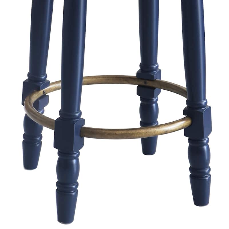 Bar Stools Set of 2, 26" Counter Height, 360° Swivel Wooden Bar stool with Fabric Upholstered Seat