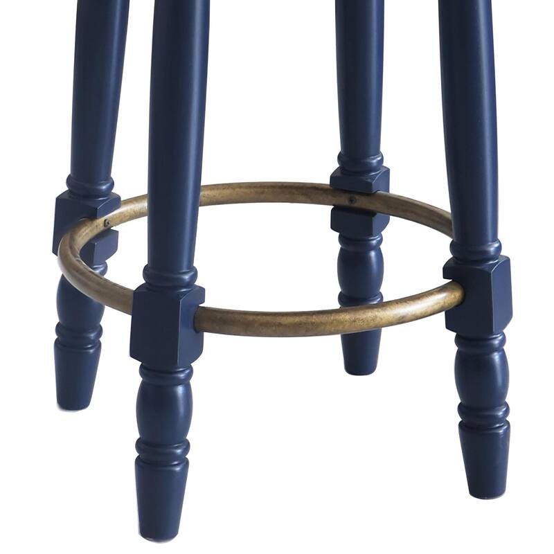 Bar Stools Set of 2,360 Degree Swivel, Accent Wooden Swivel Seat Counter Height Bar Stool,Leather Upholstered Design(Height 26")
