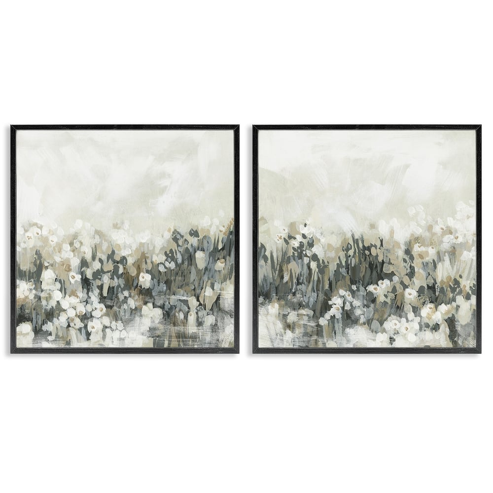 Stupell Brushed Flower Meadow Impressions Framed Giclee Art Design By June Erica Vess (Set of 2)