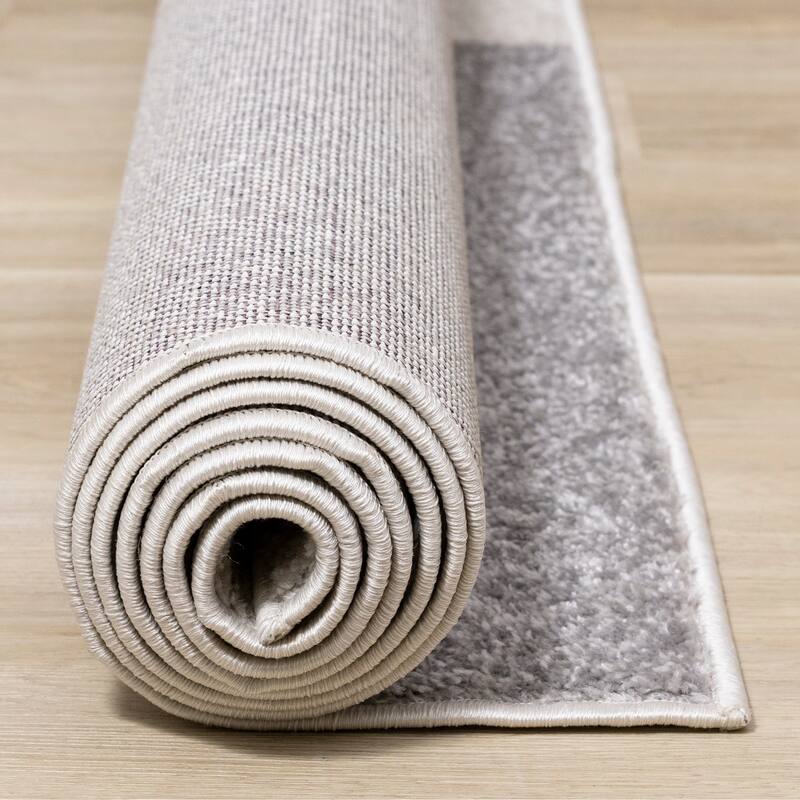 Flynn Collection - Grey Soft Blended Rectangles Rug