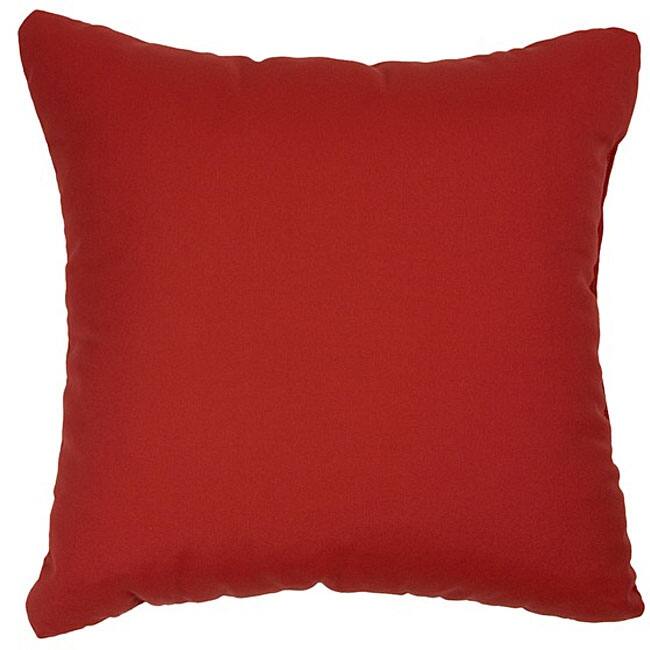 Jockey Red 20-inch Knife-edged Outdoor Pillows with Sunbrella Fabric (Set of 2)