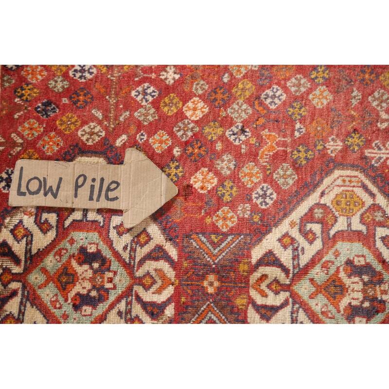 Tribal Geometric Shiraz Persian Square Rug Vintage Wool Carpet - 2'0"x 2'5"