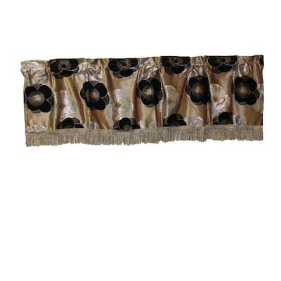 Violet Linen Luxurious Heratige Vintage, 60" x 15", Straight, Rod Pocket Curtain Valance