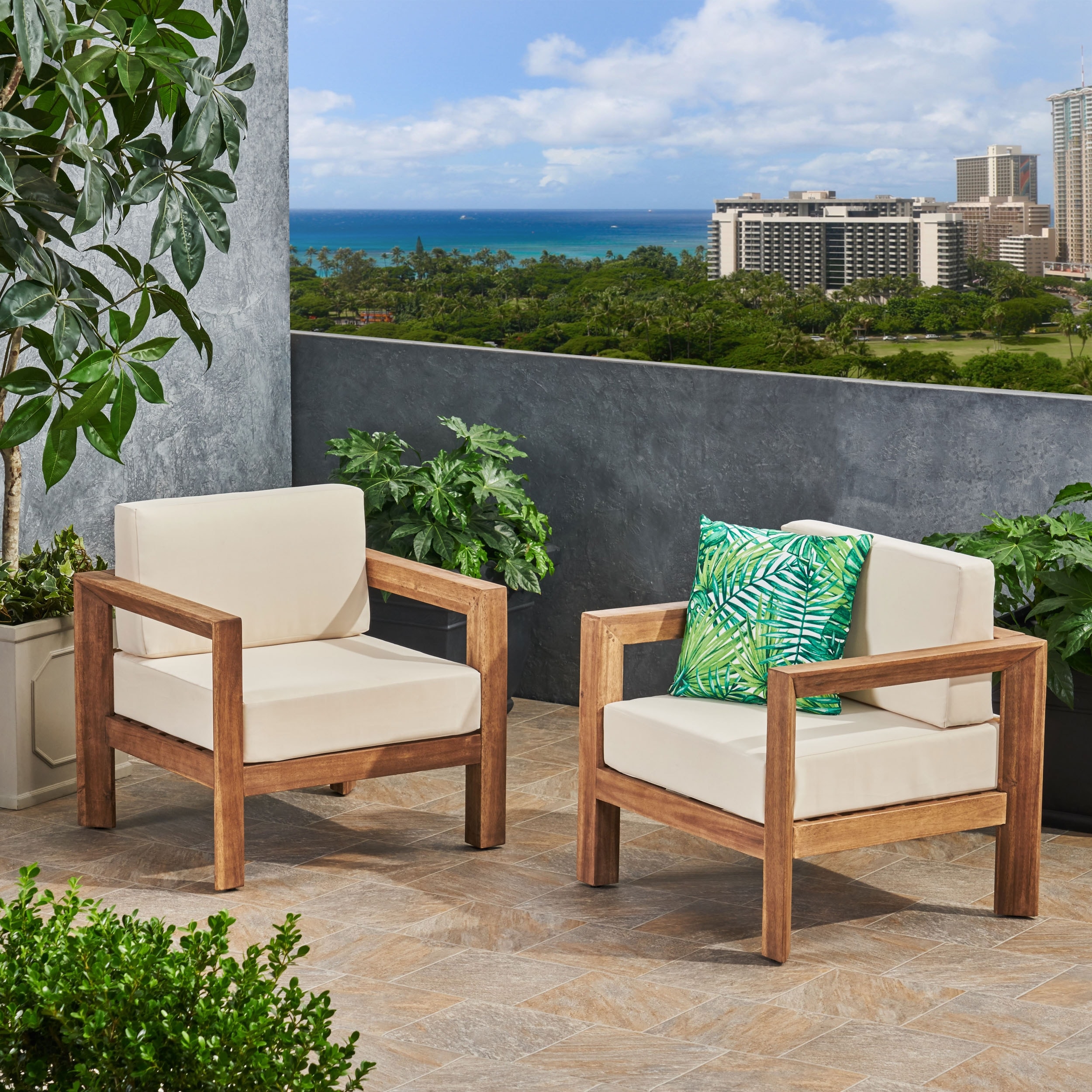 Cureton outdoor patio chair with cushions deals