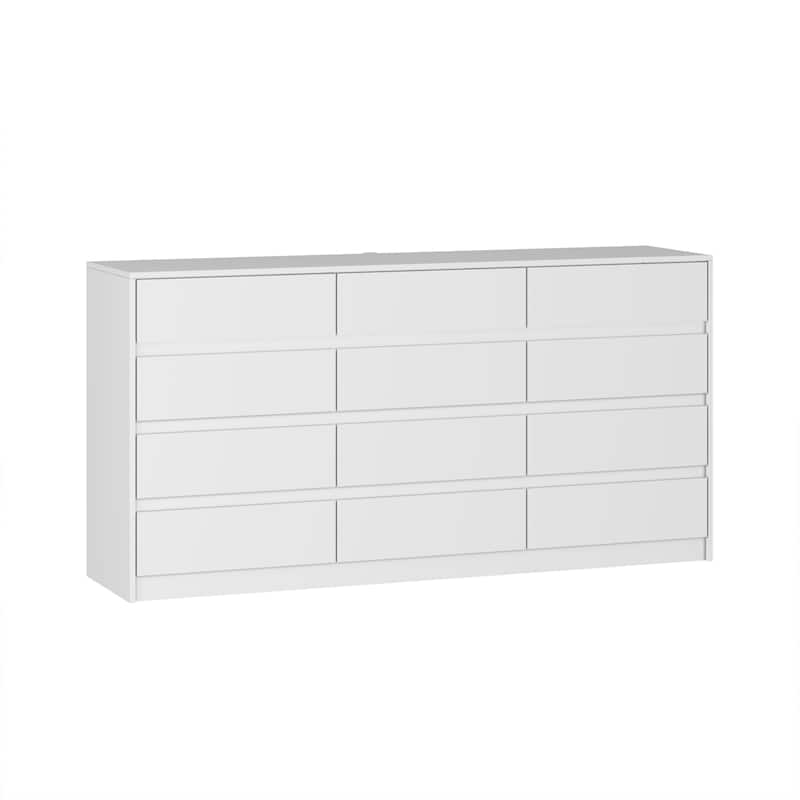 12 Drawer Dresser for Bedroom with Deep Drawers Large Floor Wood Chest