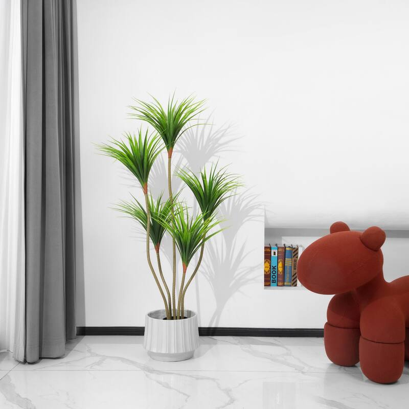 5FT Artificial Dracaena Plant, Tall Faux Floor Tree for Indoor Decor