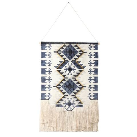 Southwestern Wall Hanging with Macrame Fringe