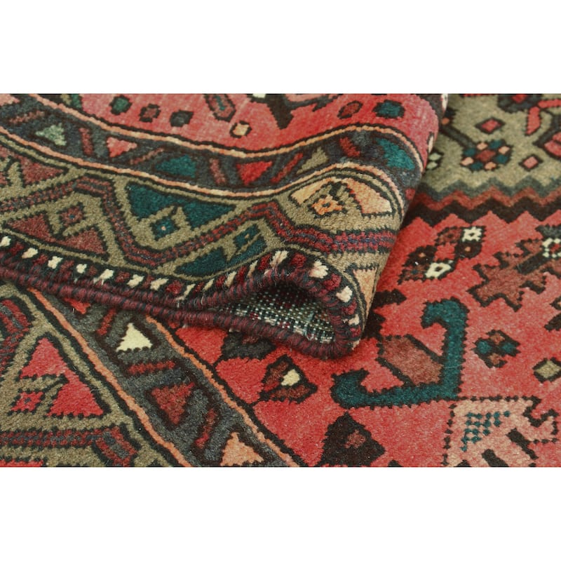 Fine Vintage Distressed Lilah Red/Brown Runner - 3'3" x 9'2"