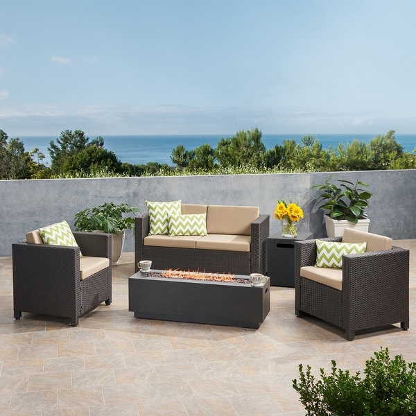 Cancun 4 Seater Rattan Grey Conversation Set 2024 www.alhudapk