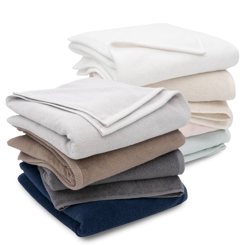 Authentic Hotel and Spa 100% Turkish Cotton Ediree Bath Towels - Set of 2