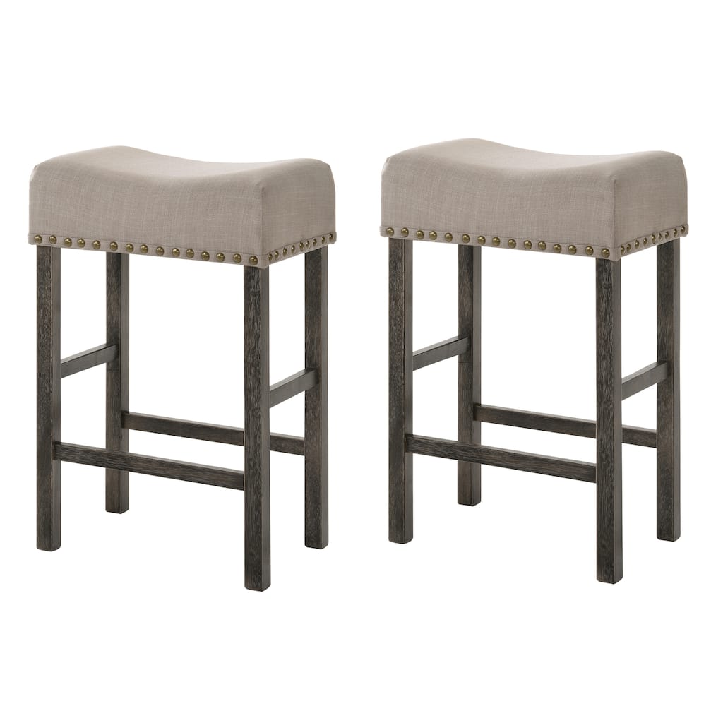 Forster Counter Height Stools (Set of 2) with Nailhead-Trim