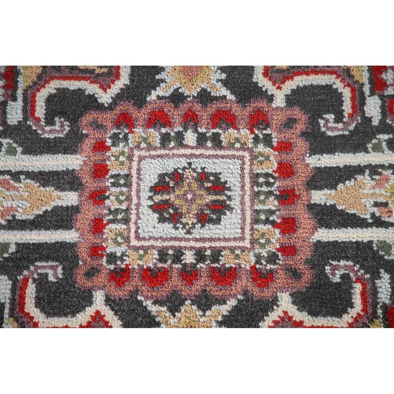Light Blue Heriz-Serapi Oriental Round Area Rug Handmade Wool Carpet - 7'11"x 7'11"
