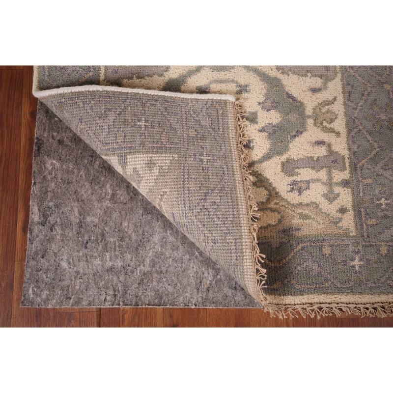 Earth Tone Oushak Oriental Runner Rug Handmade Wool Carpet - 2'7"x 7'11"