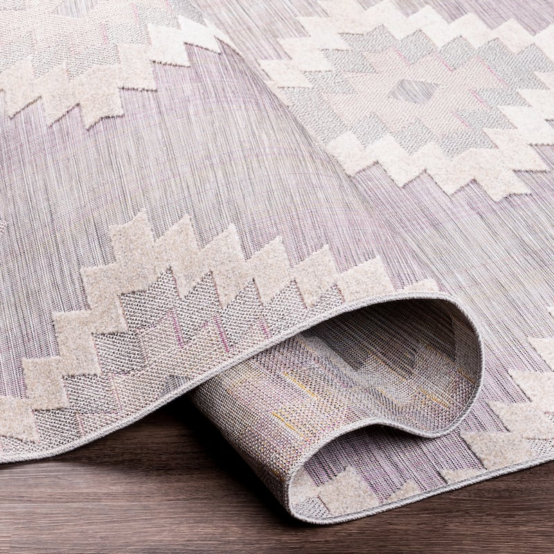 Gerta Indoor/ Outdoor Southwestern Diamond Area Rug