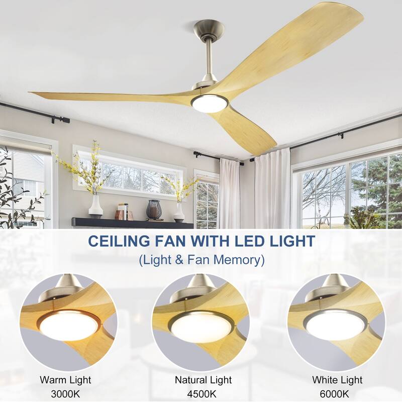 Remote Ceiling Fan with Lights Flush Mount