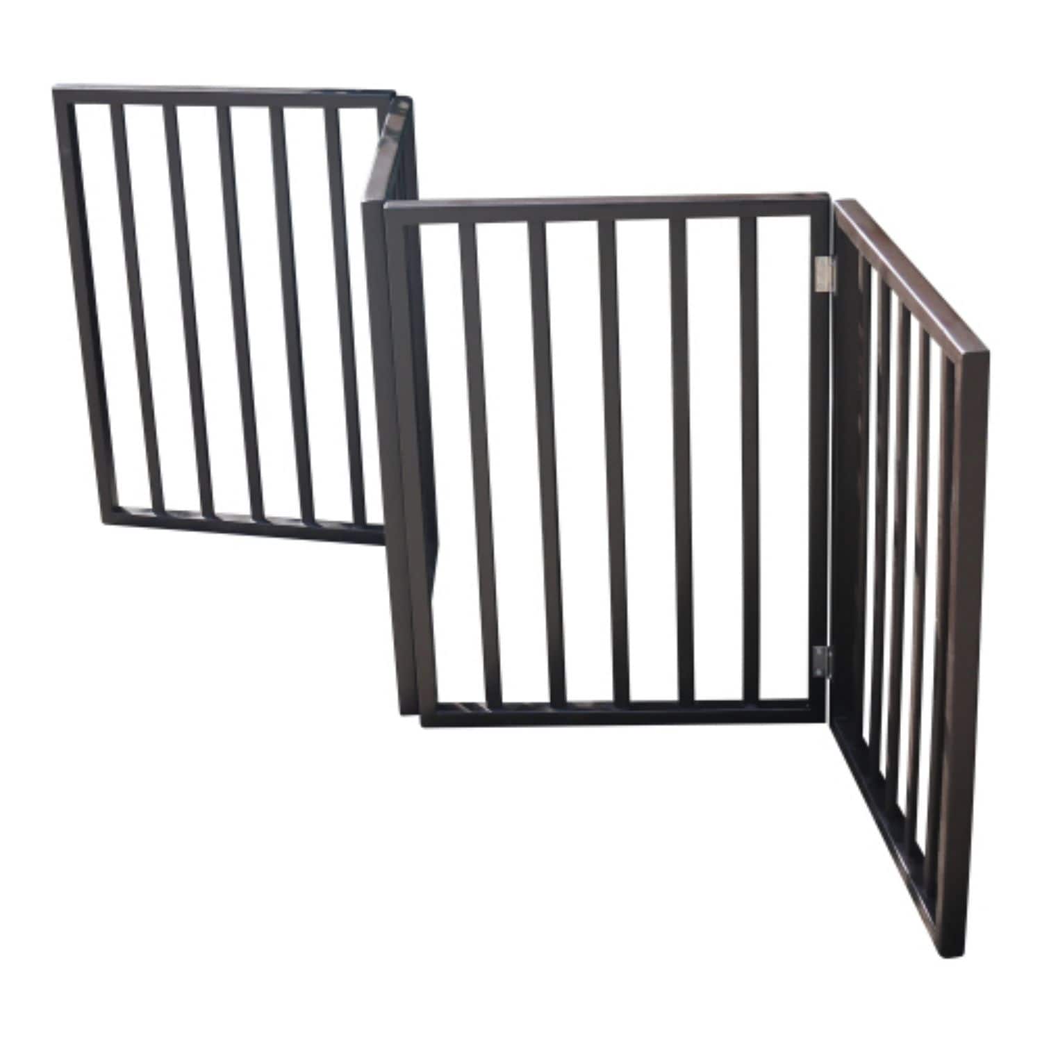 Organnice Folding Pet Gate,Black Freestanding Dog Gate for Doorways