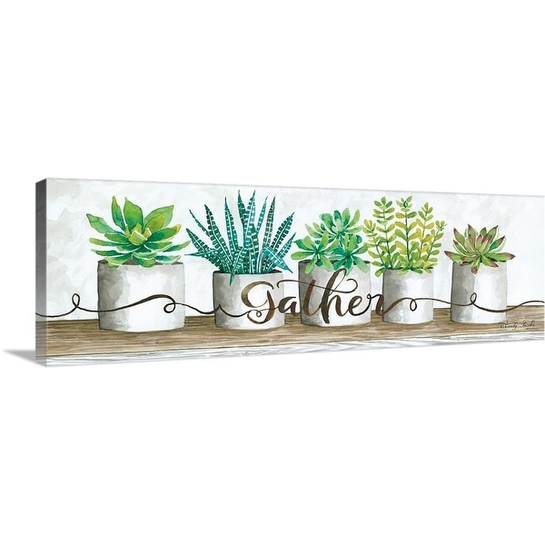 "Gather Succulent Pots" Canvas Wall Art