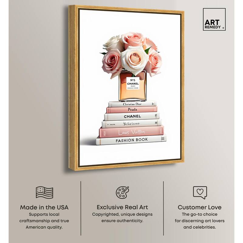 Rose Reads Rouge Canvas by Art Remedy